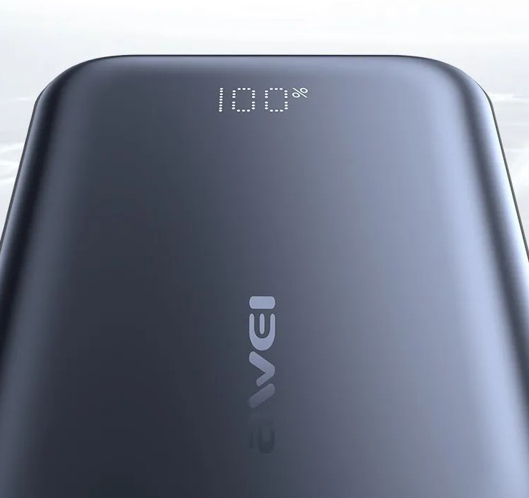 Power Bank Awei C03 20000mAh 45W с быстрой зарядкой и встроенными кабелями Type-C/Lightning